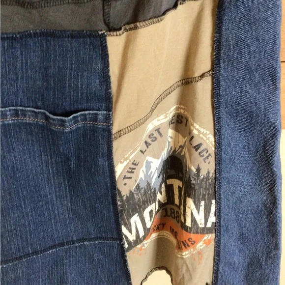 JuJu gear denim patchwork skirt - Picture 7 of 11